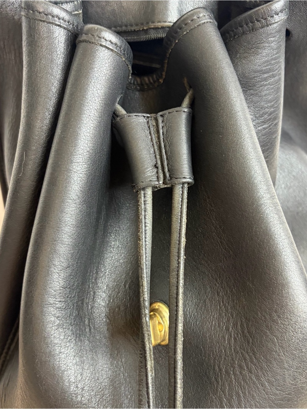 Vintage rare coach black leather backpack - Picture 9 of 15